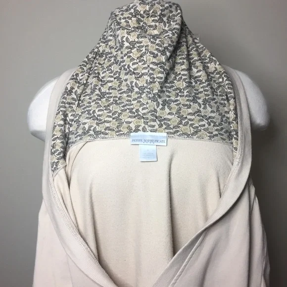 Petite Sophisticate Hoodie Sweatshirt; Low-Neckline; Size Large - Picture 8 of 8